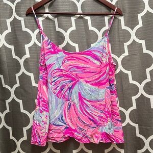 Lilly Pulitzer Pink and Blue Camisole Top